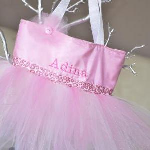 Pink Princess Satin Tutu Tote Bag -personalizable..